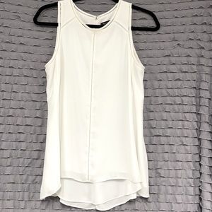 White House Black Market Dressy WhiteTank Top Size Small